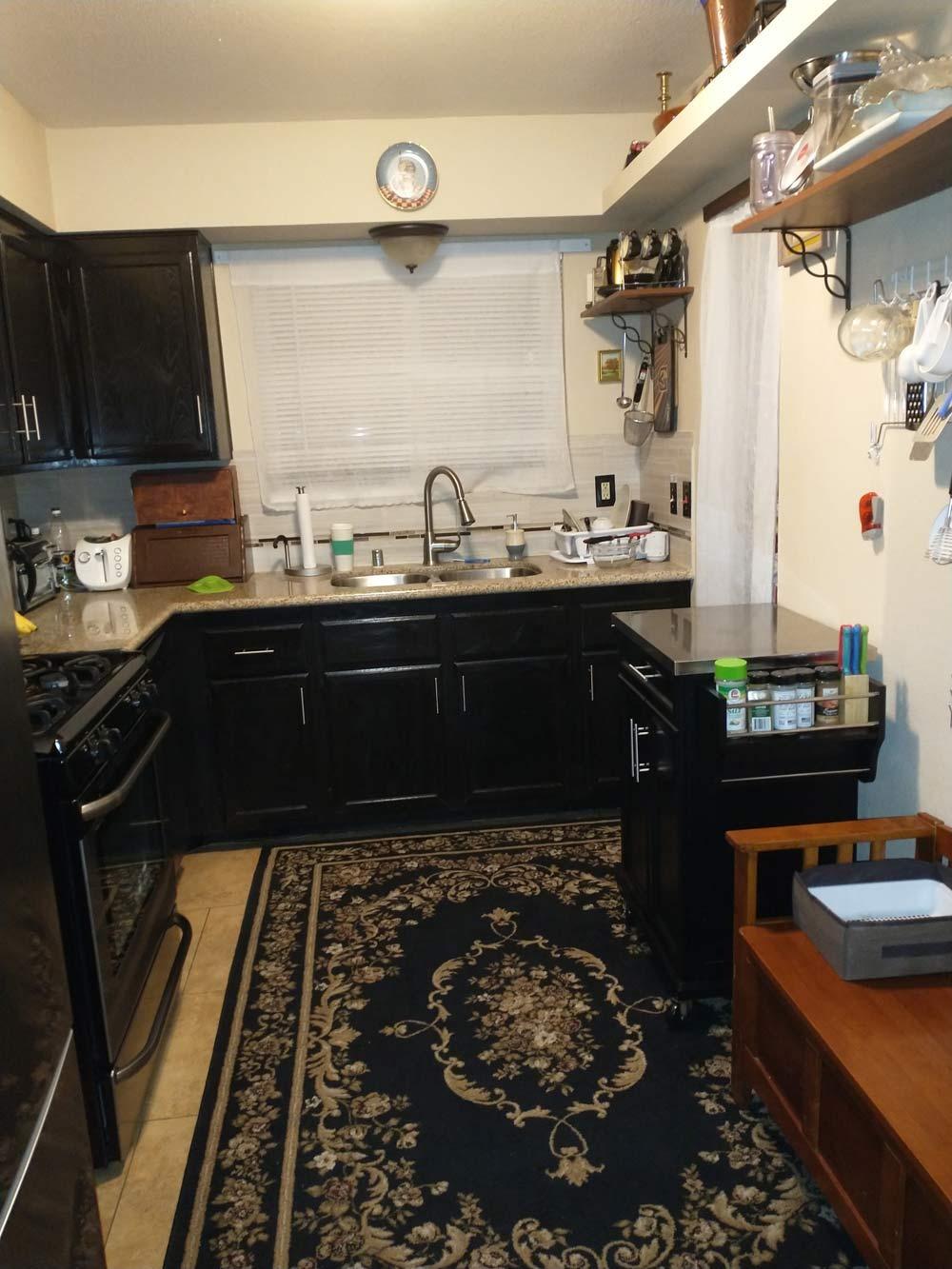 HOMCOM Kitchen Island on Wheels with Stainless Steel Countertop Black customer photo 2