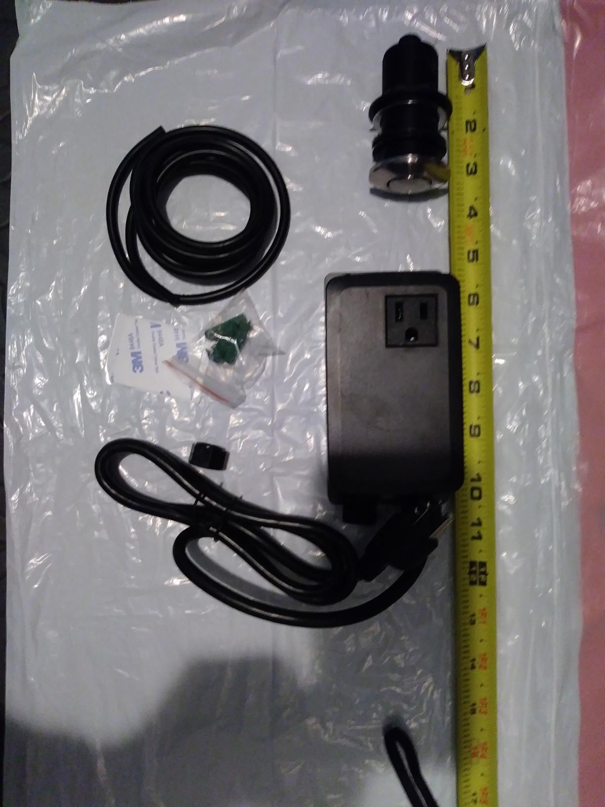 Garbage Disposal SinkTop Air Switch Kit with Long Button,Brass Made Cover,UL,Matte Black customer photo 2