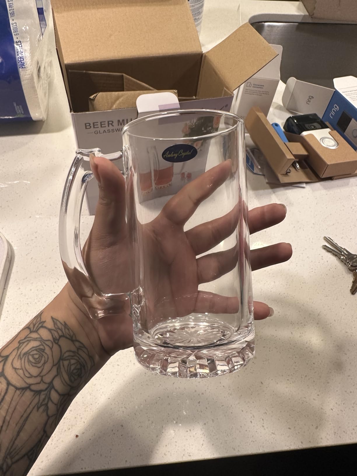 Amlong Crystal Lead-Free Beer Mug - 16 oz, Set of 2 customer photo 1