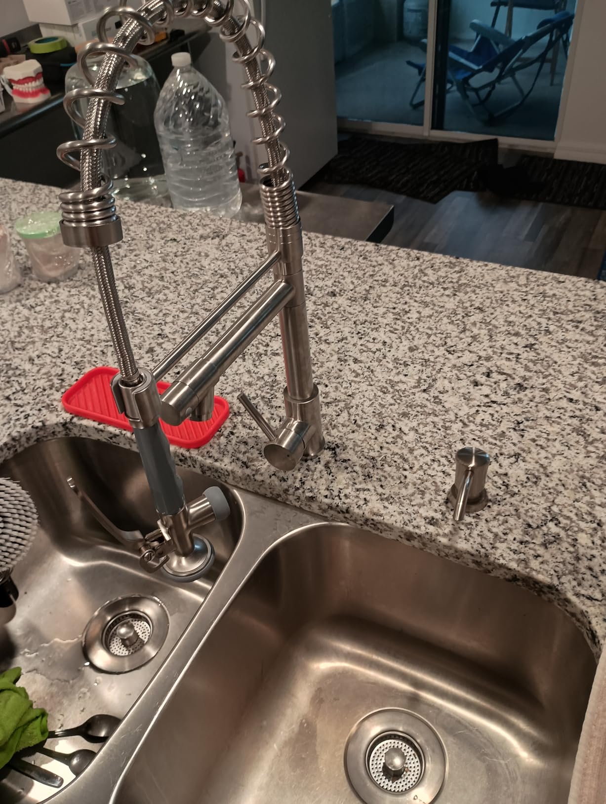 GAGALIFE Dish Soap Dispenser for Kitchen Sink, 17 oz Bottle, Brushed Nickel customer photo 1