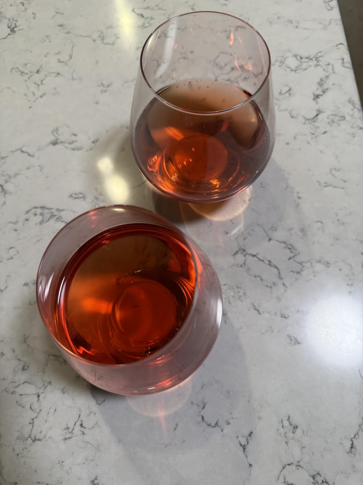 Godinger Wine Glasses, Stemless Wine Glasses, Red Wine Drinking Glasses, Stemless Wine Glass - 17oz, Set of 4 - Made in Europe customer photo 1