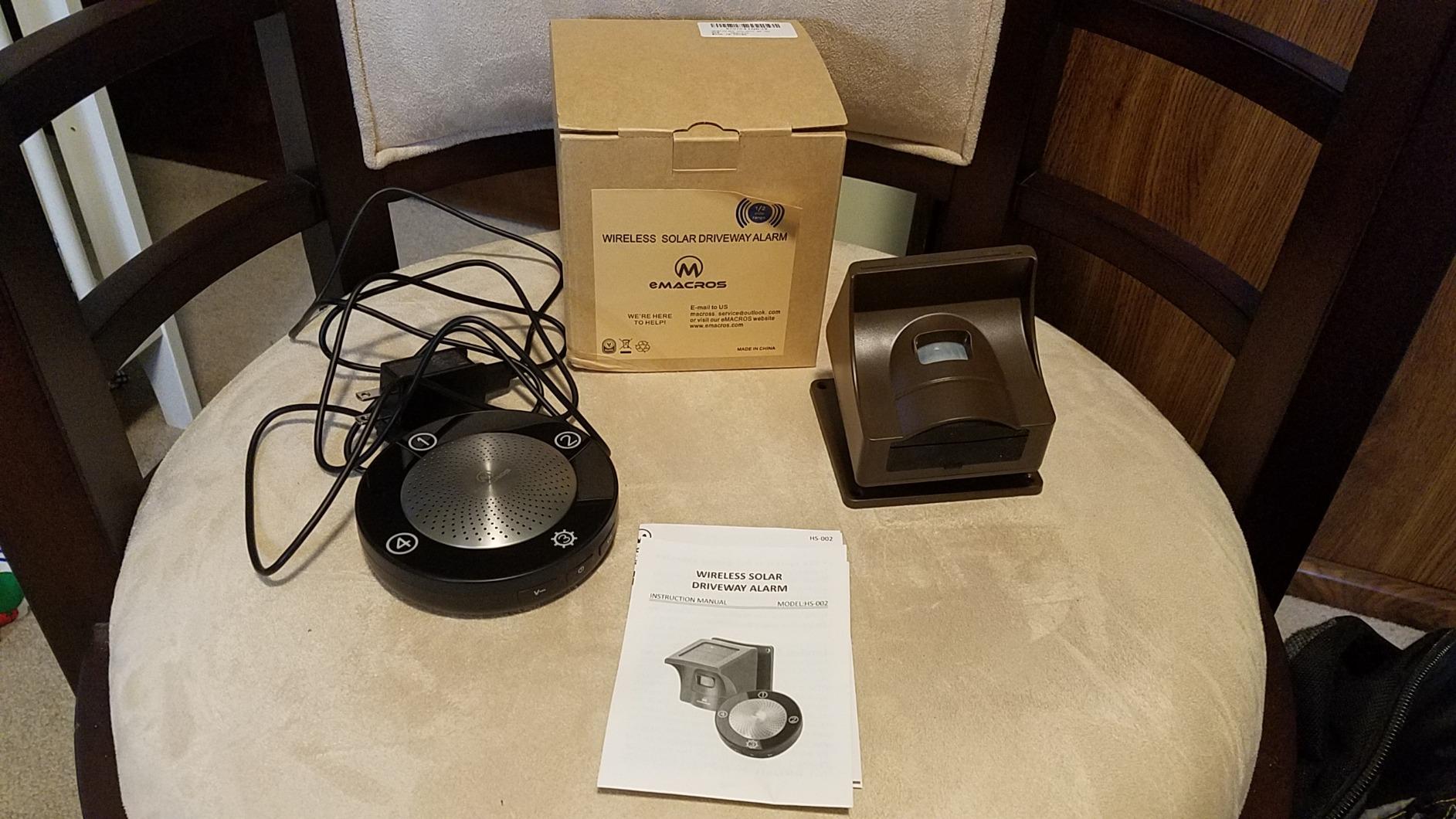 eMACROS 1/2 Mile Solar Wireless Driveway Alarm, 1 Receiver & 1 Sensor customer photo 1