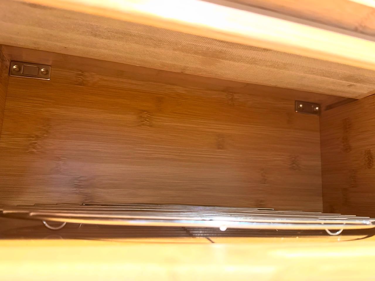 Large bread box bread basket wooden box storage boxes kitchen counter organizer, roll top breadbox. bread boxes for kitchen countertop. Bamboo wooden boxes. (Natural) customer photo 1