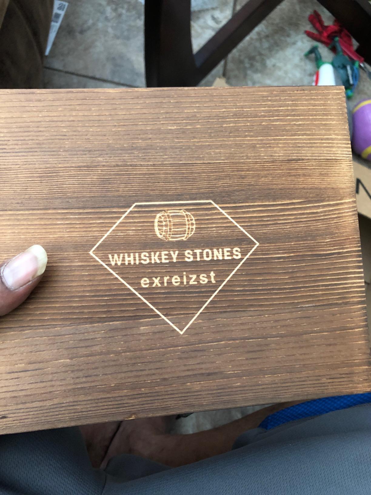 Whiskey Stones Gift for Men, Whiskey Glasses Set of 2 with Premium Wood Box customer photo 1