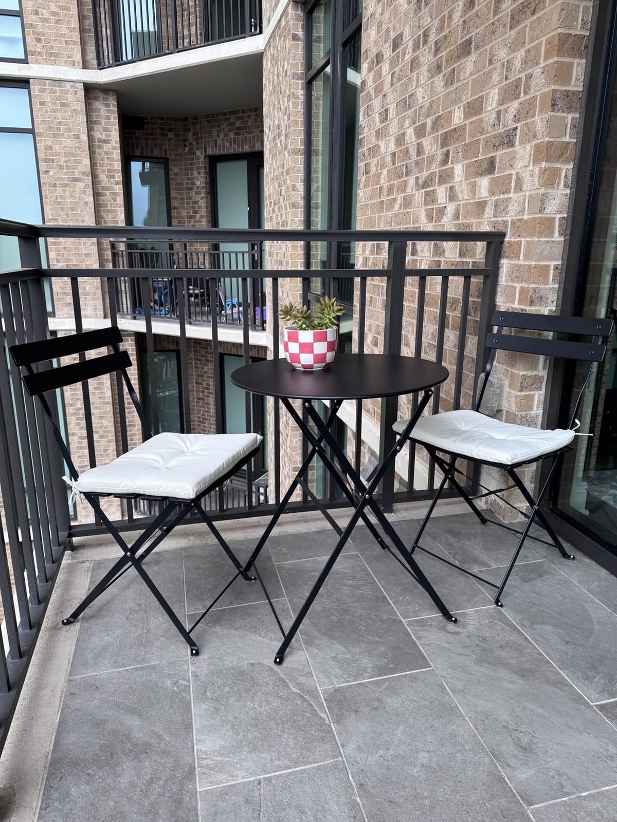 Grand Patio 3 Piece Folding Patio Bistro Set for Outdoor Balcony, Yellow customer photo 1