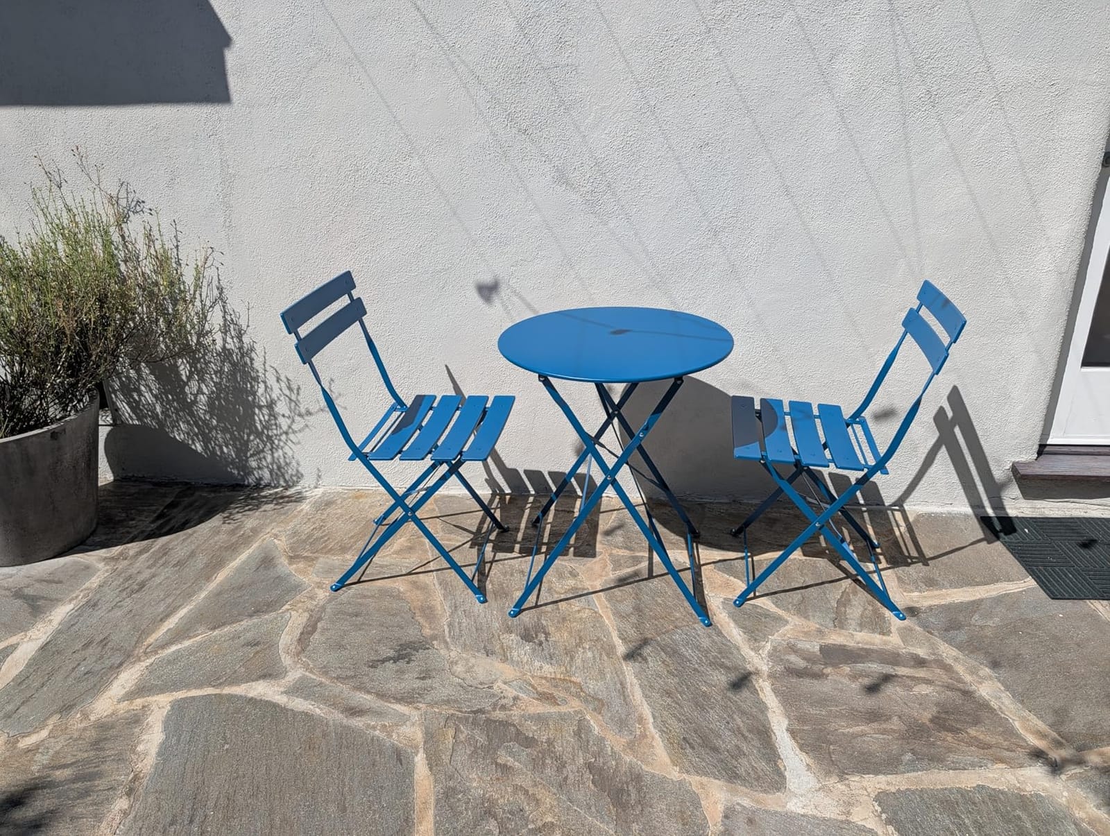 Grand Patio 3 Piece Folding Patio Bistro Set for Outdoor Balcony, Yellow customer photo 2