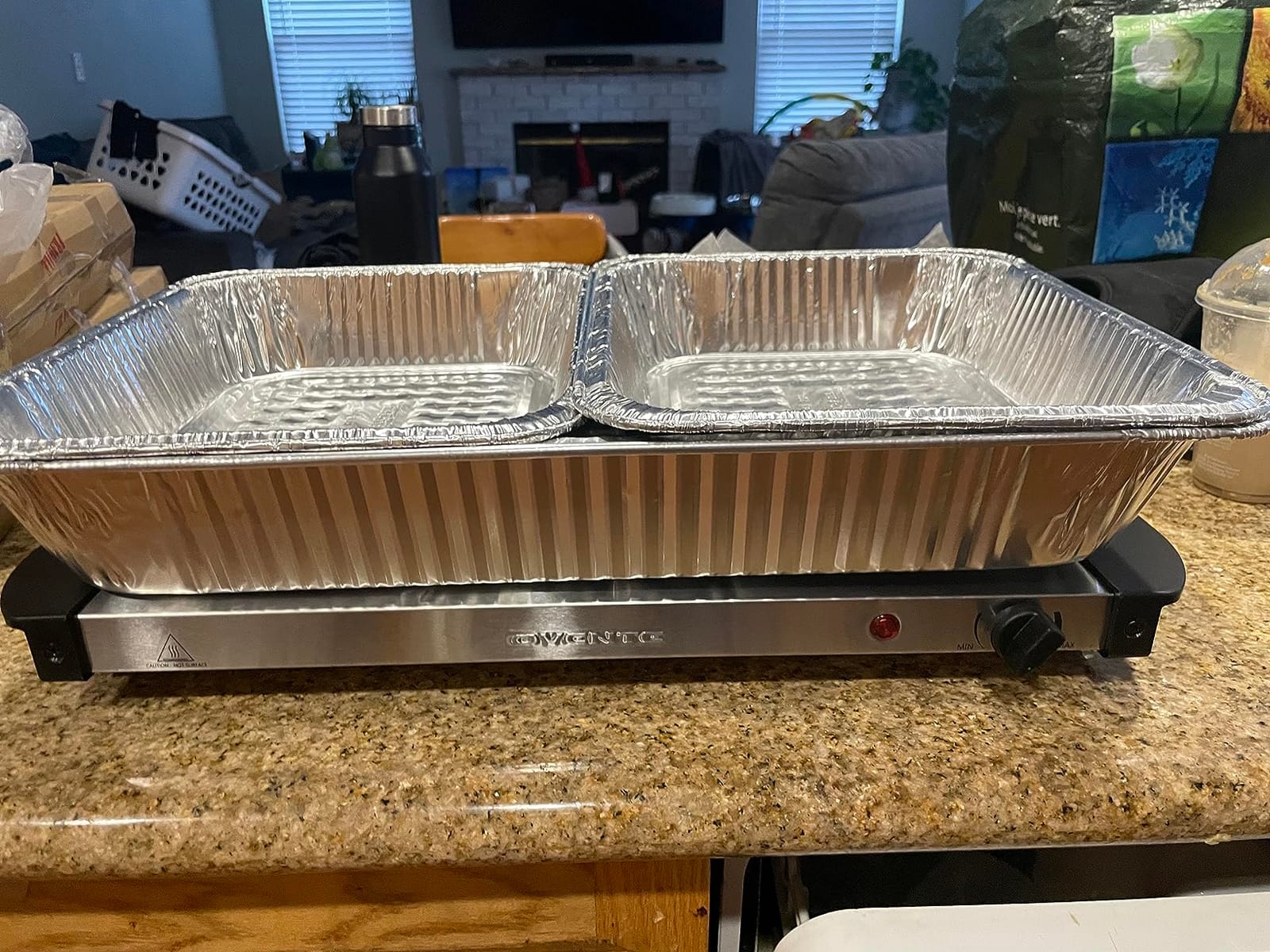 OVENTE Electric Warming Tray, Adjustable from 90°F to 284°F, Silver FW170S customer photo 1