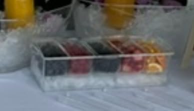 IVYHOME Chilled Condiment Server, Taco Bar Serving Set, Mimosa Bar Supplies, with 5 Lidded Containers and Detachable Ice Storage Layer, 2 Hanging Cups for Storing Tong or Forks customer photo 2
