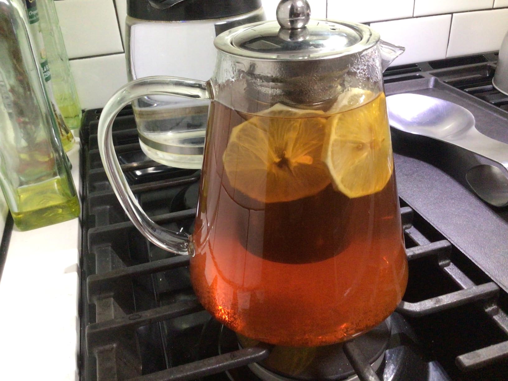 TMOST Glass Teapot with Infuser Tea Pot 950ml/32oz Tea Kettle Stovetop Safe Blooming and Loose Leaf Tea Maker Set (32oz/ 950ml) customer photo 1