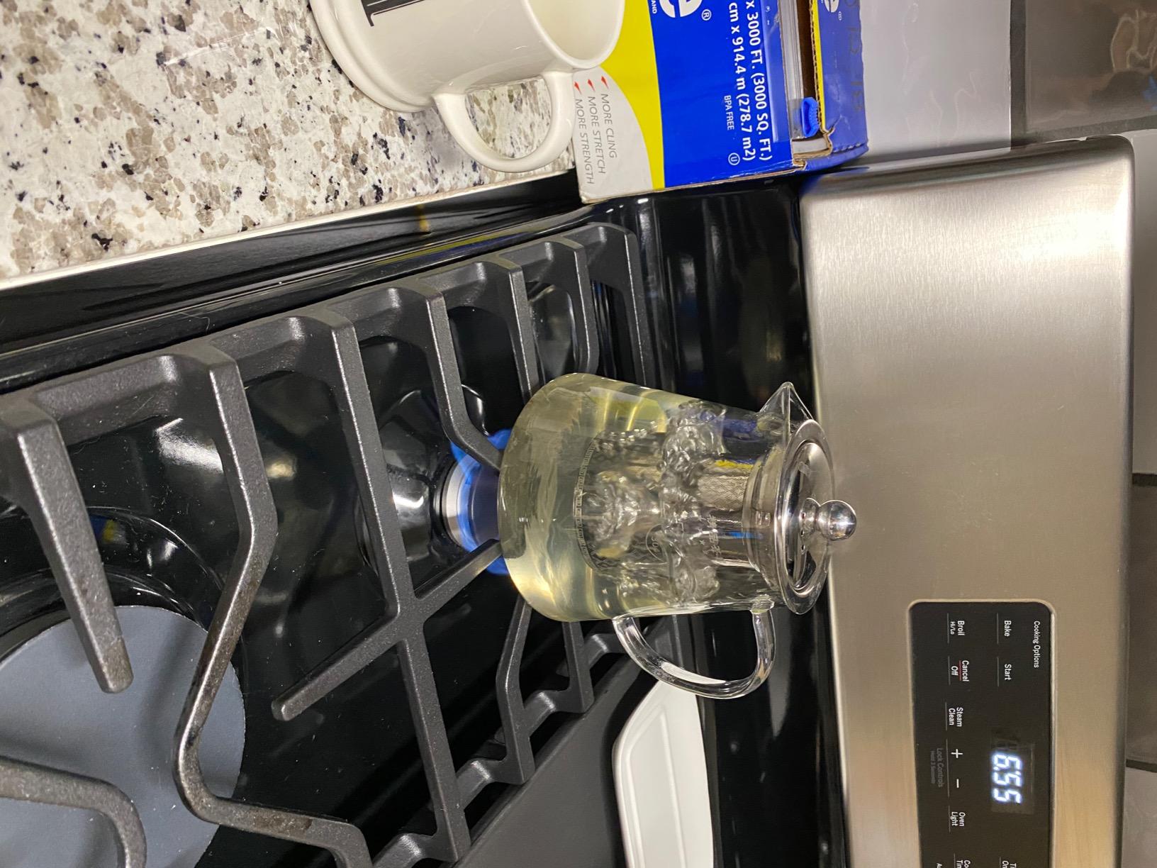 TMOST Glass Teapot with Infuser Tea Pot 950ml/32oz Tea Kettle Stovetop Safe Blooming and Loose Leaf Tea Maker Set (32oz/ 950ml) customer photo 2