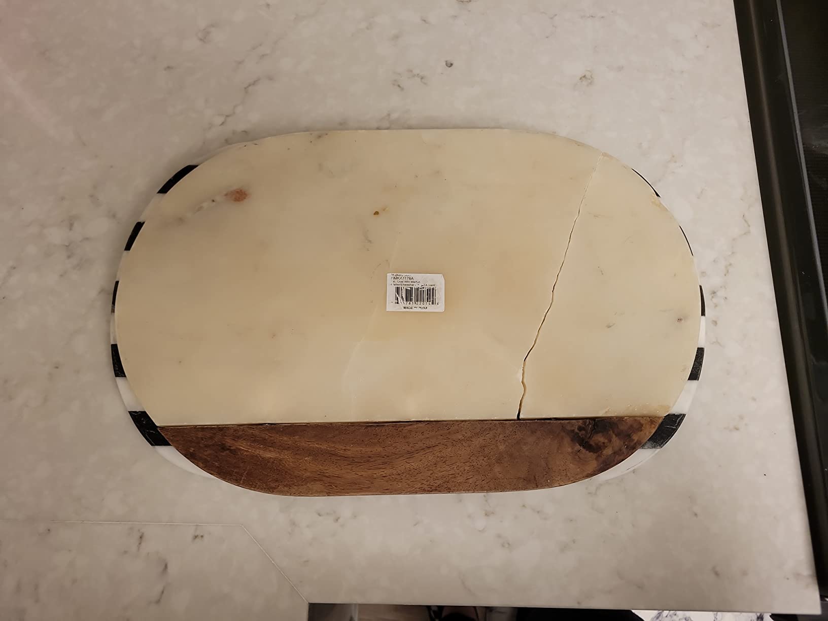 Bloomingville Black & White Striped Marble Cutting Board customer photo 1