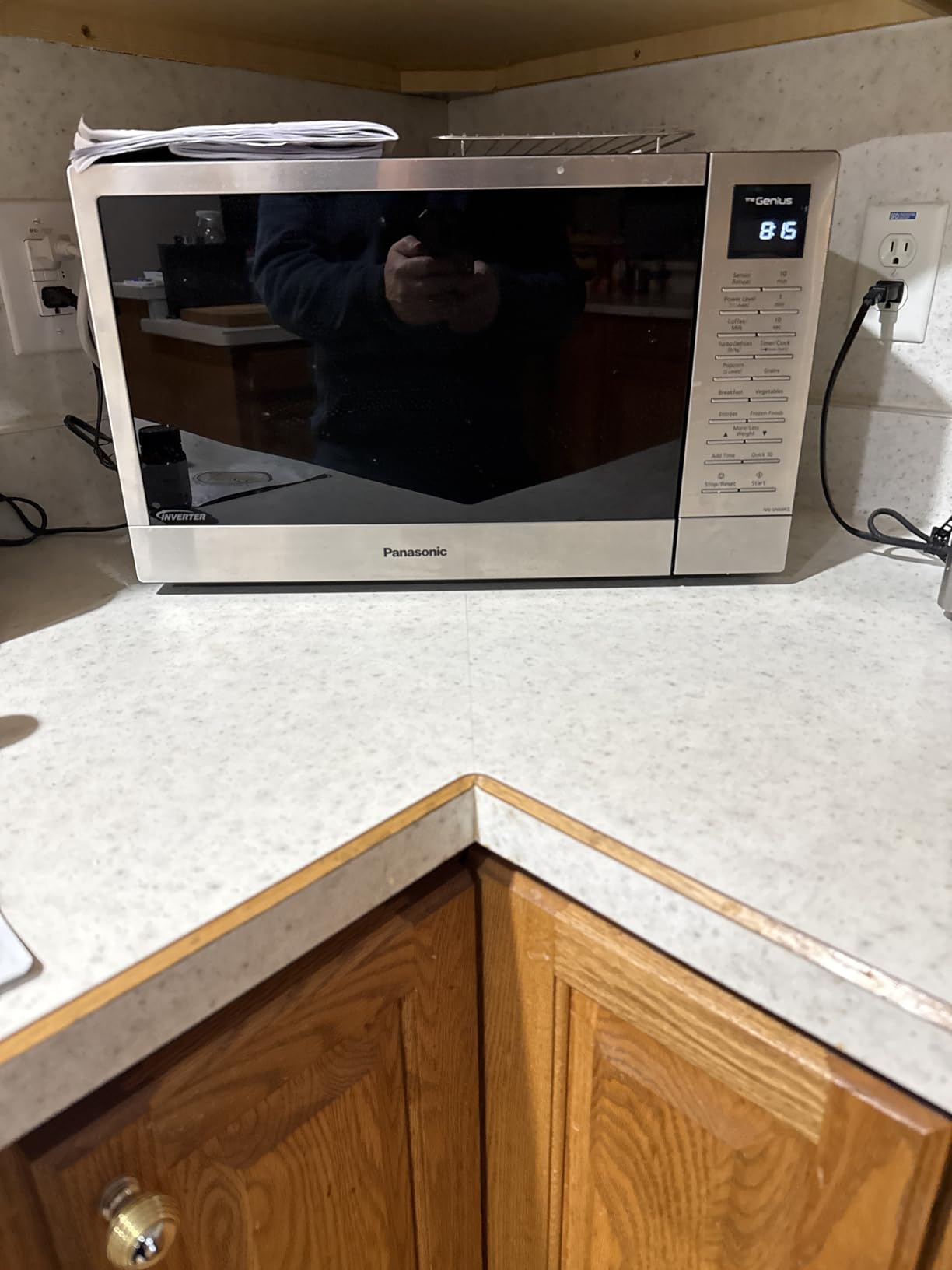 Panasonic NN-SN68KS Compact Microwave Oven with 1200W Power, Sensor Cooking, Popcorn Button, Quick 30Sec & Turbo Defrost, 1.2 cu.ft, Stainless Steel customer photo 2