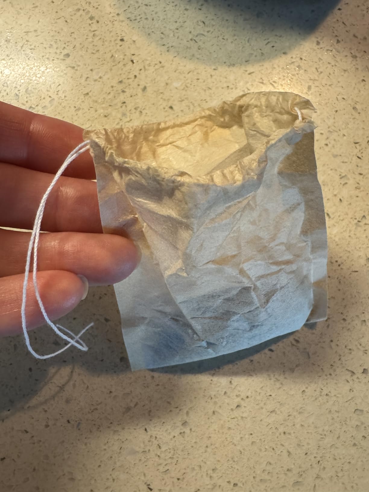 Aksuaple Eco-Fil Disposable Tea Filter Bags for Loose Tea, Wood Pulp Material, Biodegradable and Compostable, Unbleached Empty Tea Infuser Sachets with Drawstring, 100 Pack (3.2inch x 4.0inch) customer photo 1