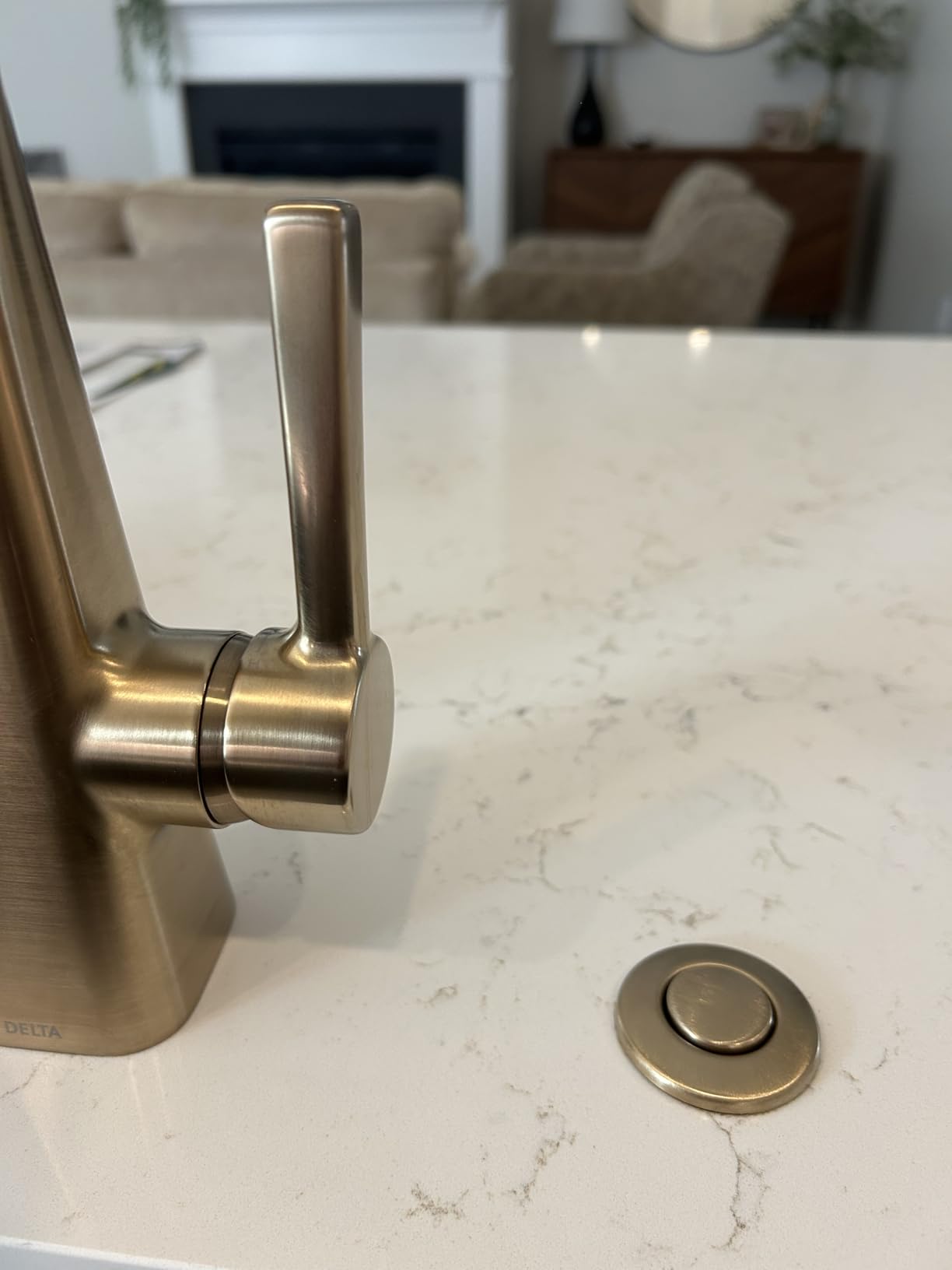 Air Activated Switch Button for Sink Garbage Disposal Part, Brushed Nickel customer photo 1