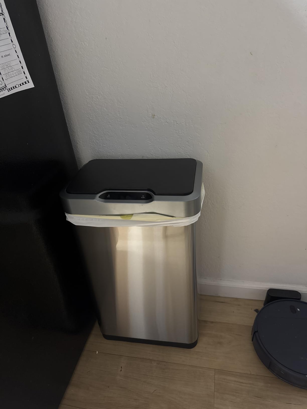 EKO Mirage-T 50 Liter / 13.2 Gallon Touchless Rectangular Motion Sensor Trash Can or Recycling Bin, Brushed Stainless Steel Finish customer photo 2