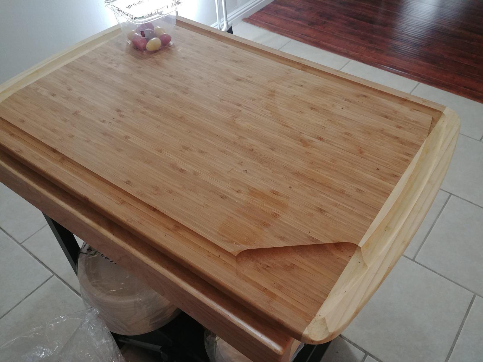 ENORMOUS 30 x 20 Organic Extra Large Cutting Board with Lifetime Replacements – Wood Bamboo Chopping Board - Wooden Butcher Block Cutting Board for Carving Turkey, Grilling Brisket and BBQ customer photo 1