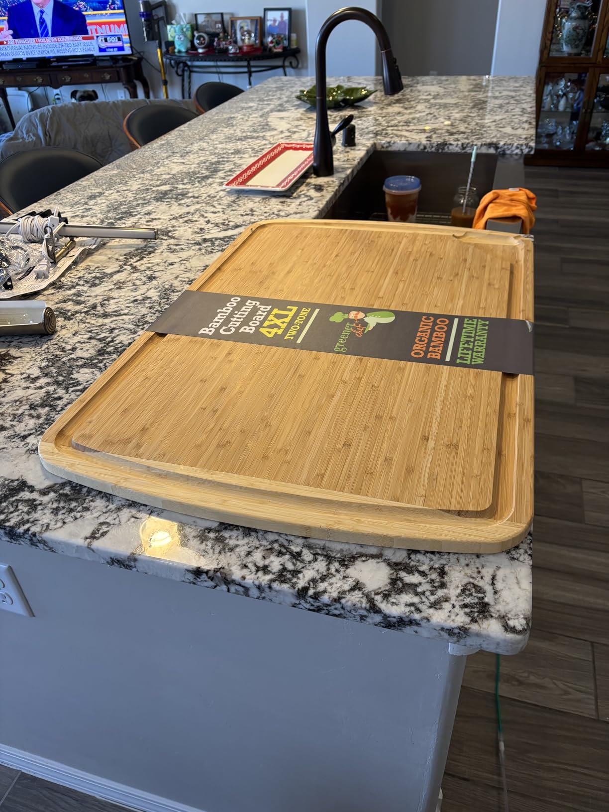 ENORMOUS 30 x 20 Organic Extra Large Cutting Board with Lifetime Replacements – Wood Bamboo Chopping Board - Wooden Butcher Block Cutting Board for Carving Turkey, Grilling Brisket and BBQ customer photo 2