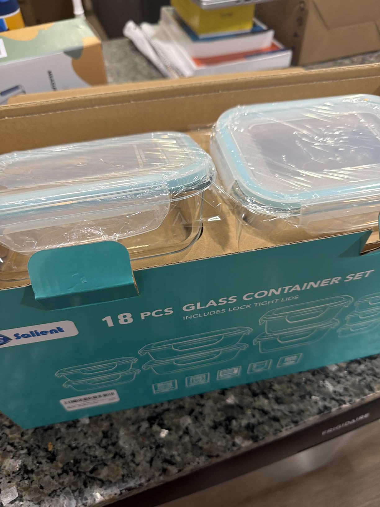 S SALIENT 18 Piece Glass Food Storage Containers with Lids, Glass Meal Prep Containers, food storage Containers for Food Storage, BPA Free & Leak Proof (9 lids & 9 Containers) customer photo 1