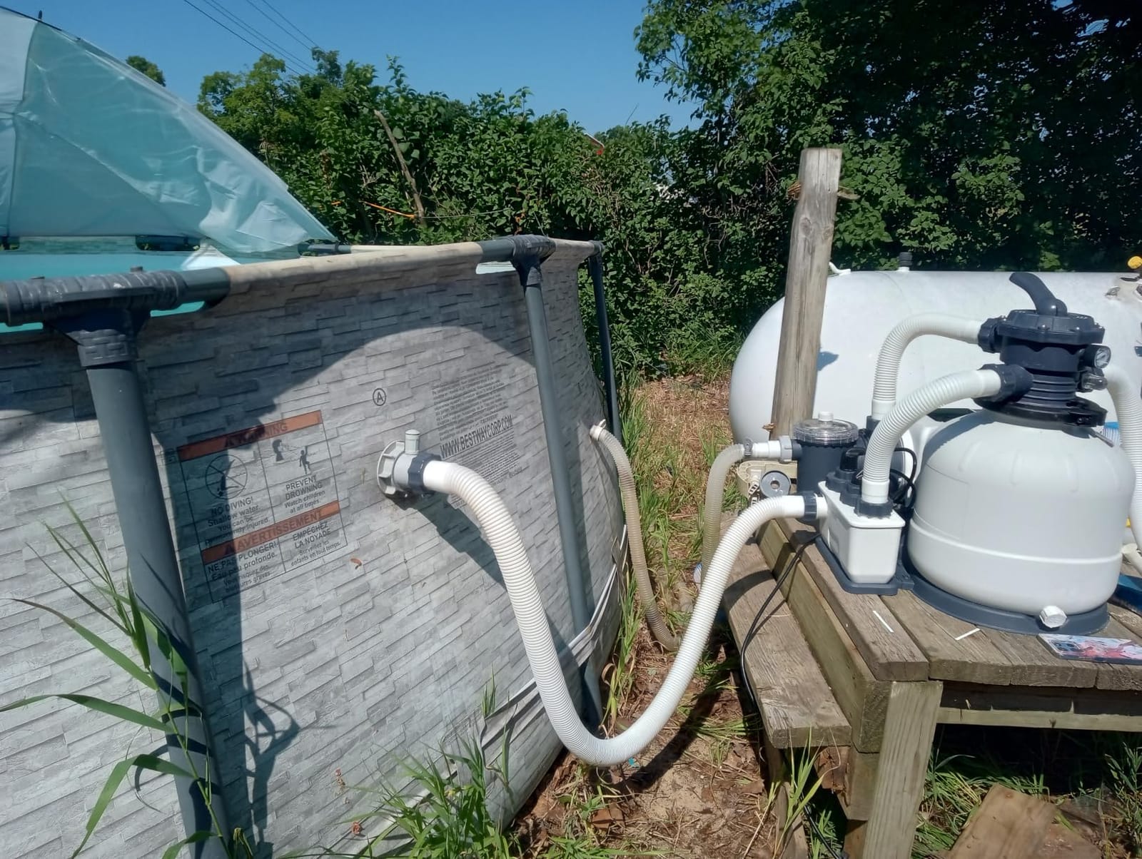 INTEX Krystal Clear 2,100 GPH Sand Filter Pump and Pool Saltwater System customer photo 2