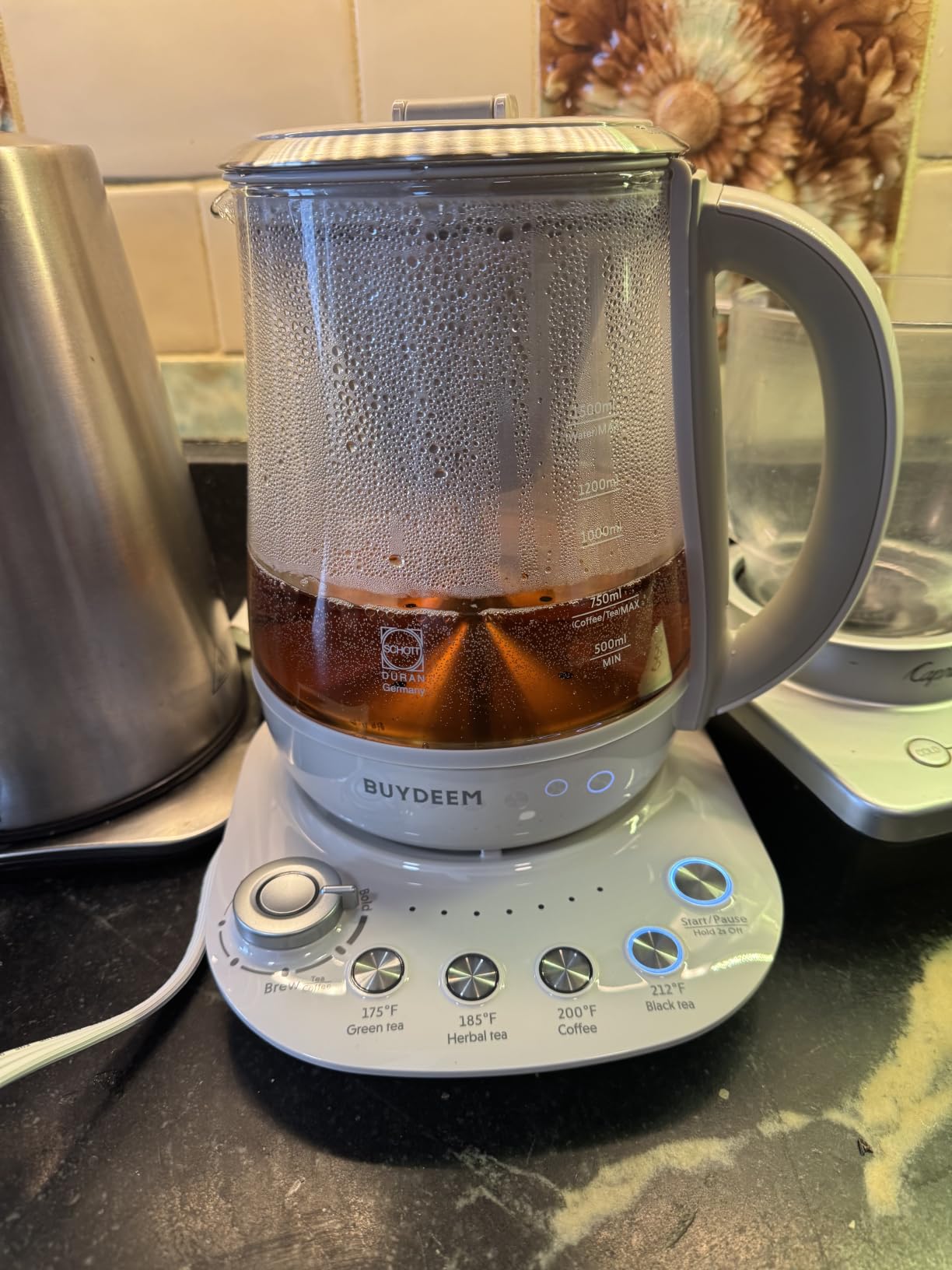 BUYDEEM K2423 Tea Maker, 5 Temperature Settings, Removable Infuser, 1.2L customer photo 2