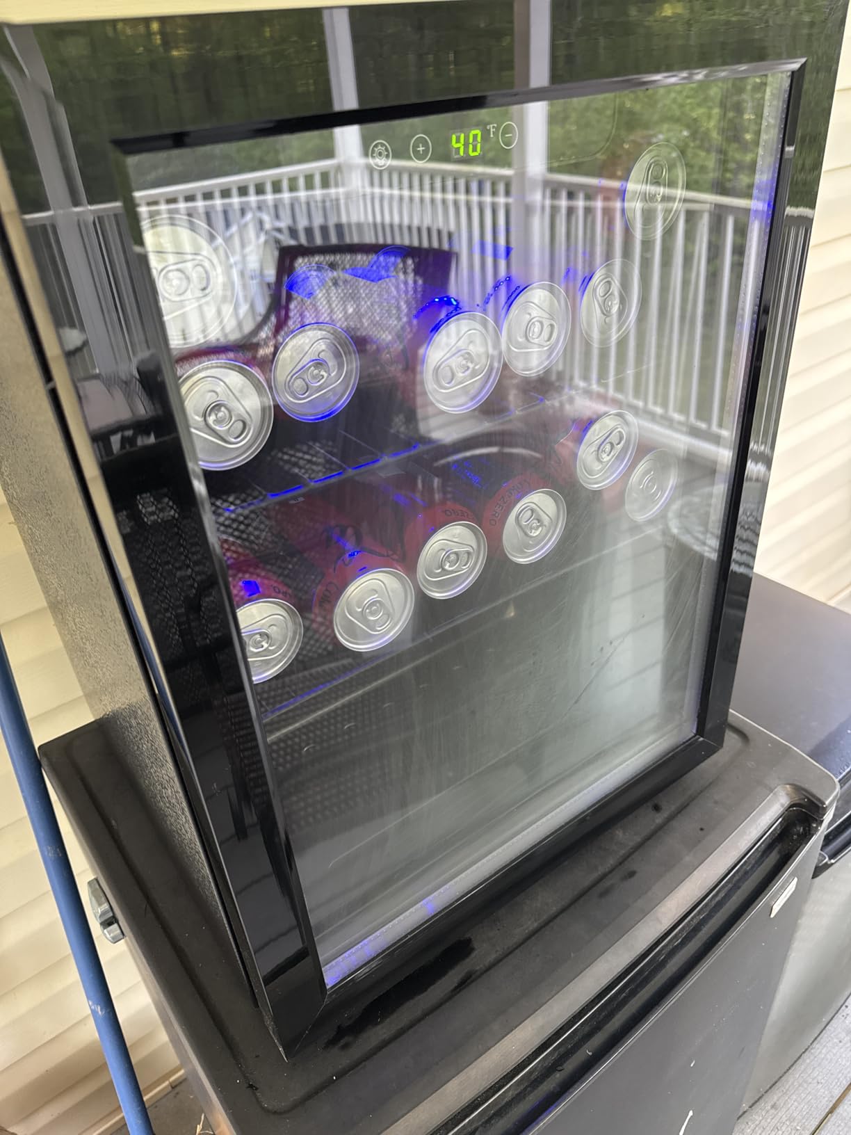 Antarctic Star 95 Can Beverage Refrigerator Cooler, Mini Fridge Glass Door for Soda Beer Wine Stainless Steel Glass Door,Small Drink Dispenser Digital Display for Home, Office Bar,2.4cu.ft customer photo 1