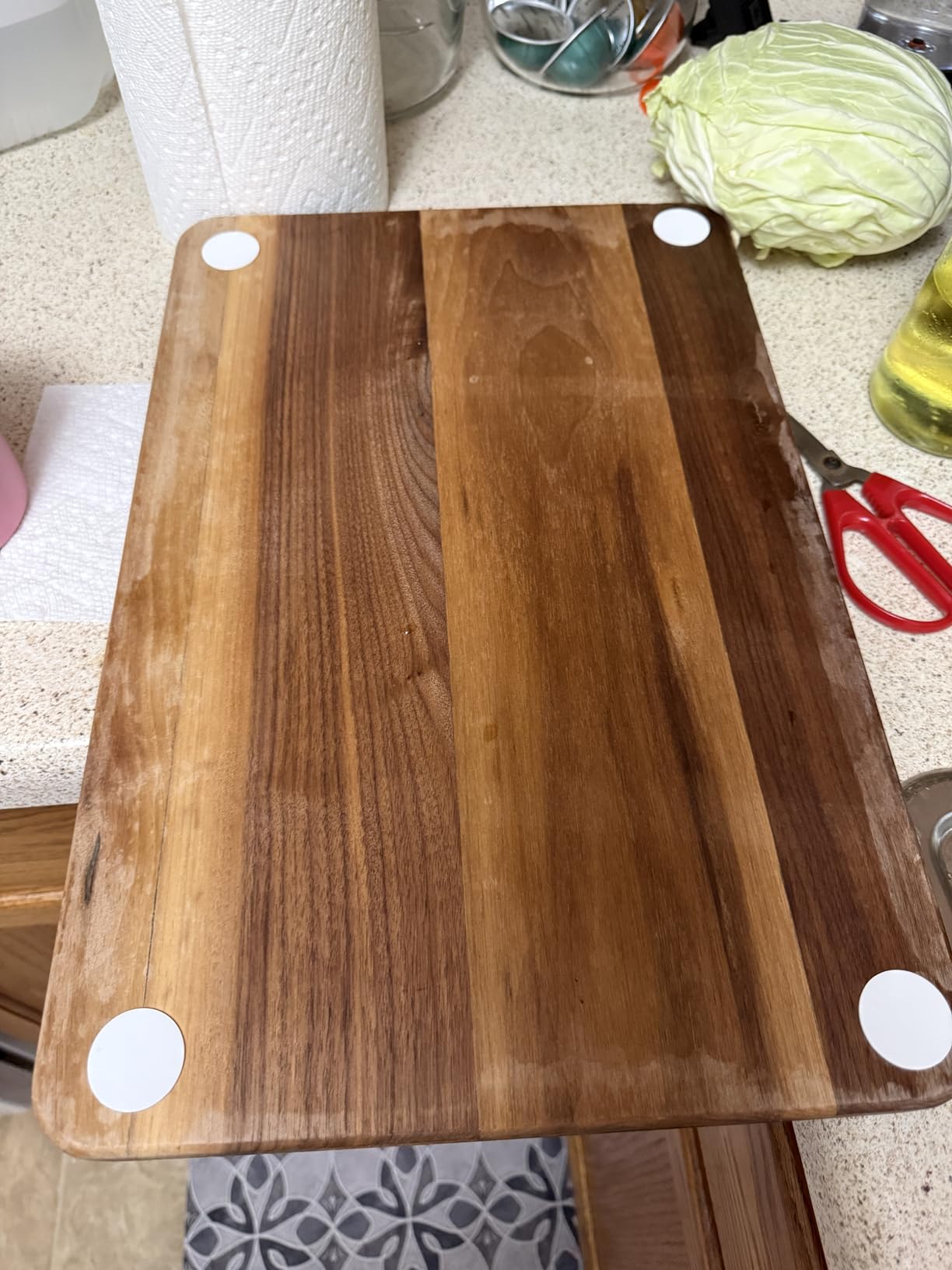 AZRHOM Walnut Wood Cutting Board 17x11 in Large Wooden Chopping Board customer photo 2