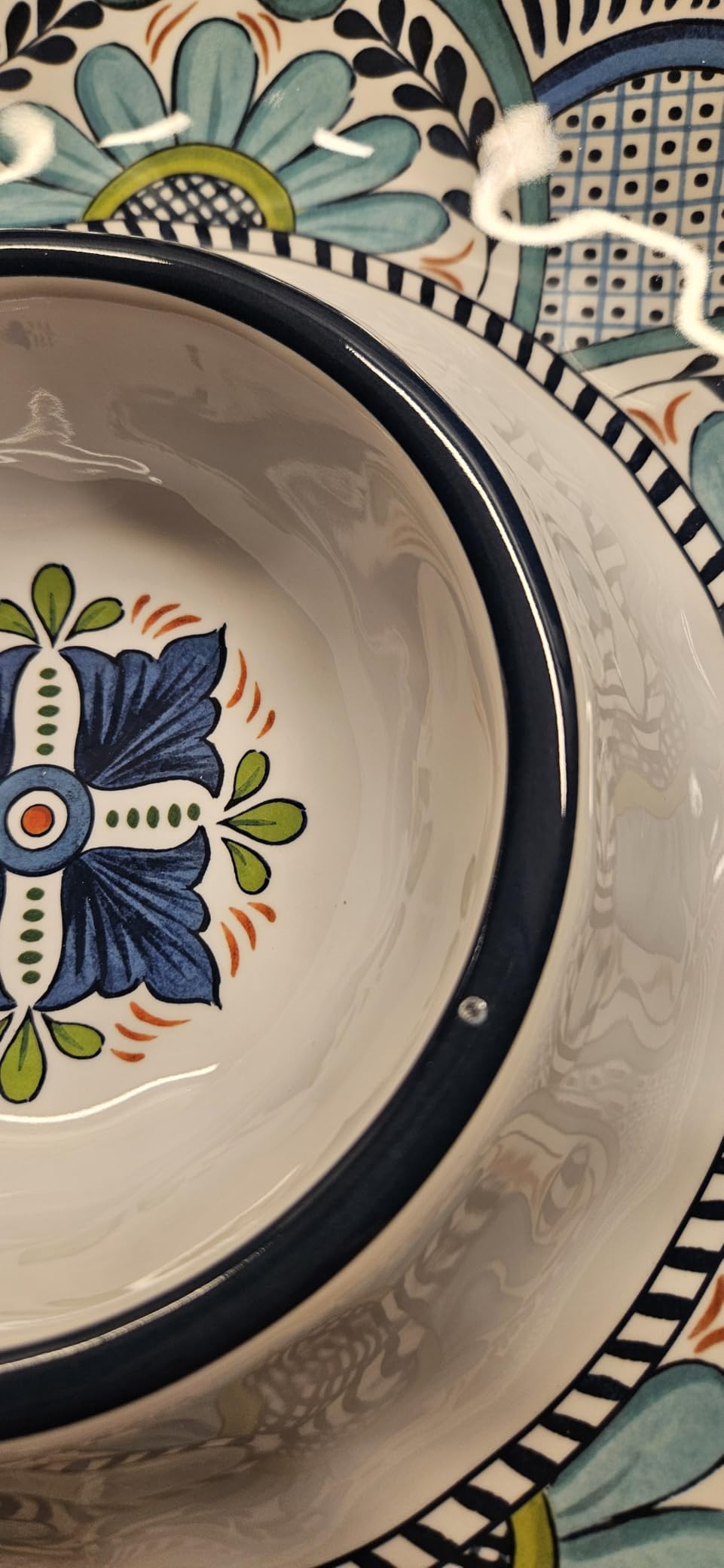 Talavera 3-Piece Melamine Hostess Serveware Set – Chip & Dip Server, 3-Section Relish Tray, and 19