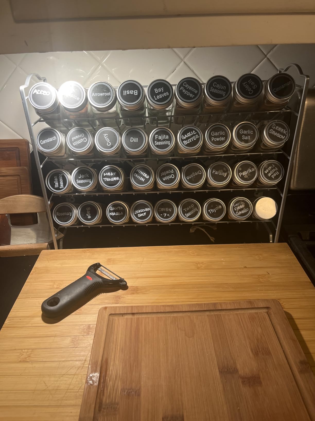 SWOMMOLY Spice Rack Organizer with 36 Spice Jars 4 oz, 396 Spice Labels customer photo 1