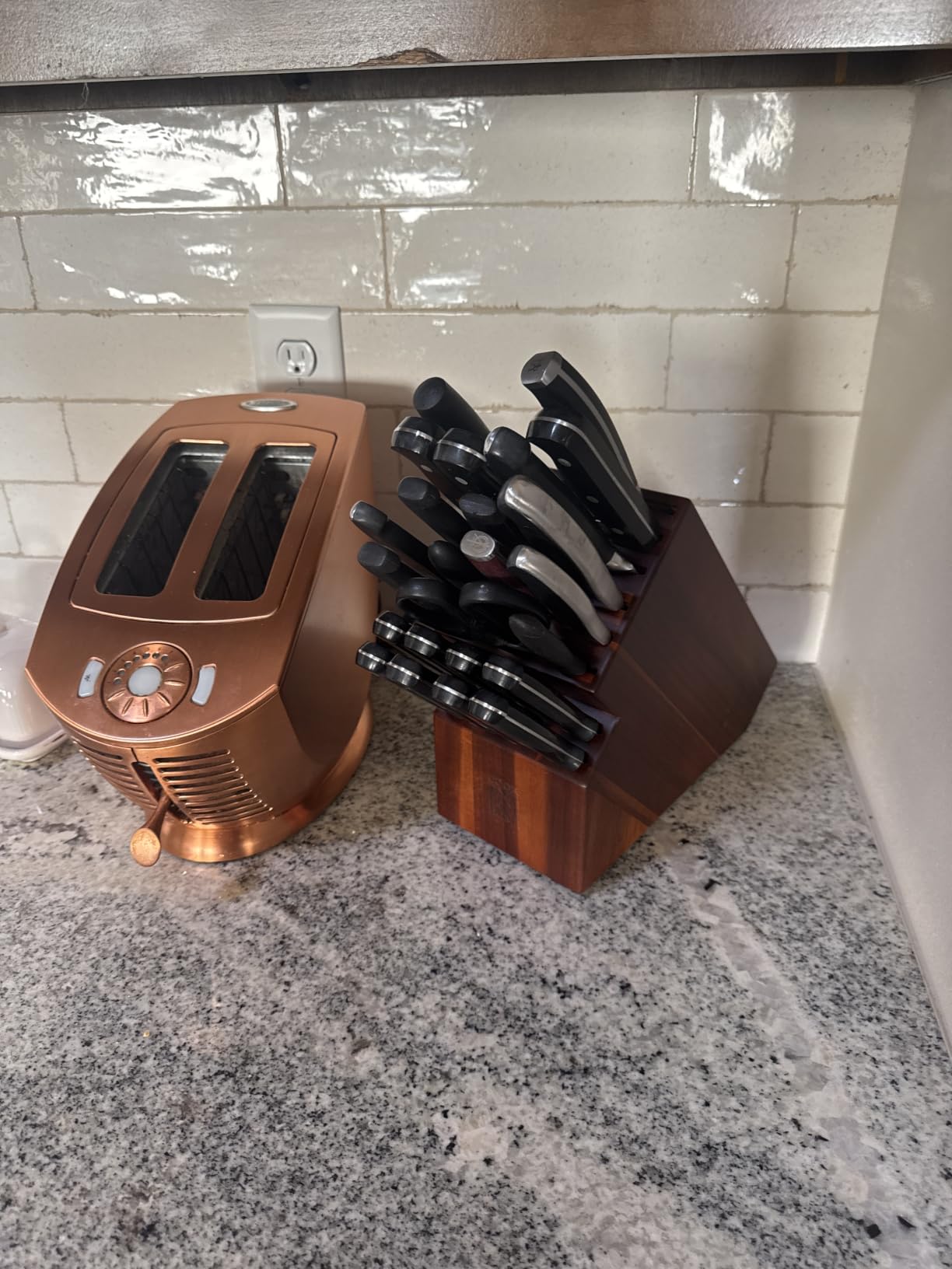 Cook N Home Acacia Wood 20-Slot Universal Knife Block without Knives customer photo 2