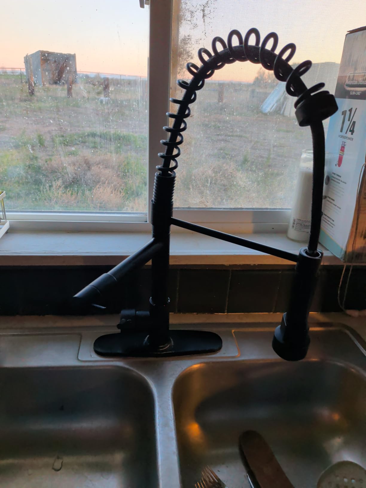 GIMILI Kitchen Faucet with Pull Down Sprayer Brushed Nickel customer photo 2