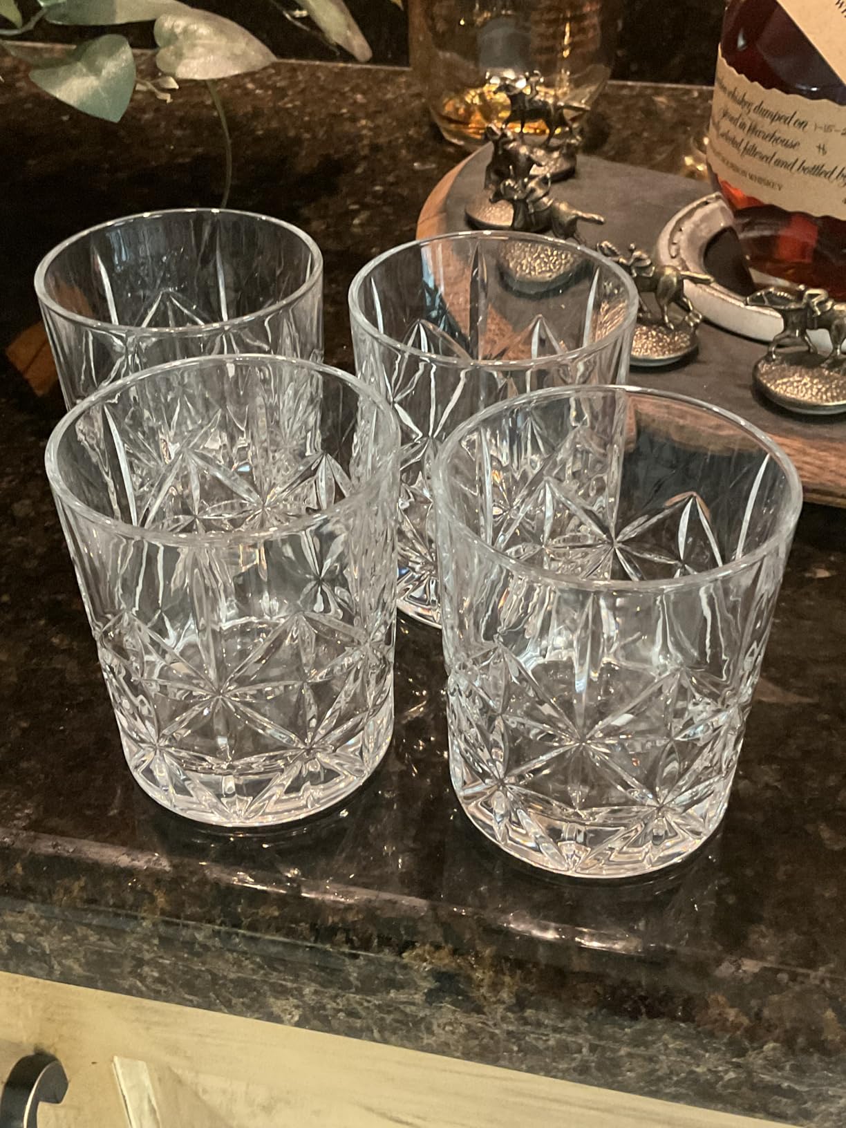 Whiskey Glass Set of 2, 10 oz Crystal Whiskey Glasses Thick Bottom Bourbon Gifts for Men, Old Fashioned Rocks Glasses Tumbler for Scotch, Cocktail, Father's Day for Men (Glass Set 2) customer photo 2