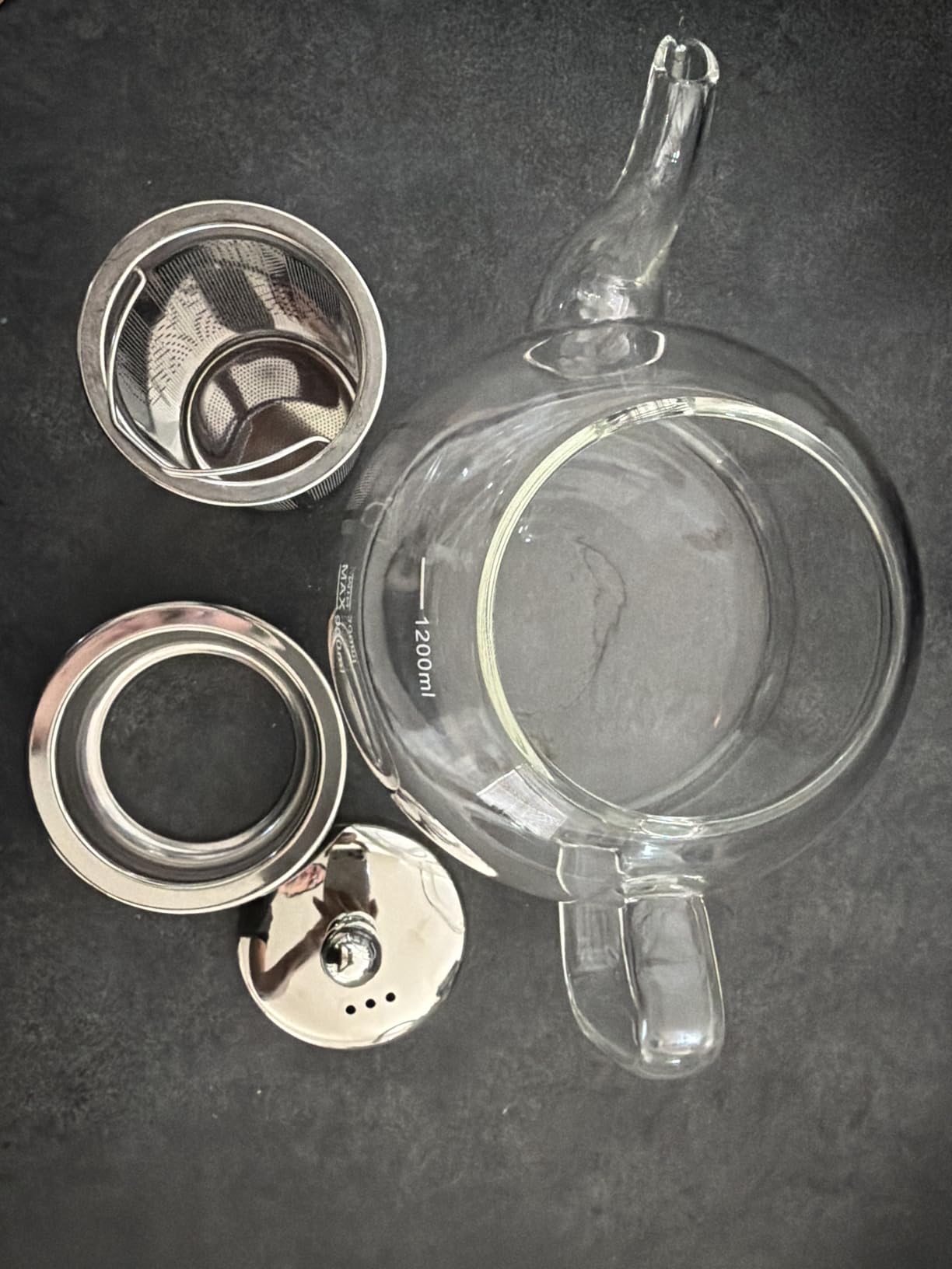 STNTUS Glass Teapot, 40 oz. / 1200 ml for Loose Tea, With Infuser and Stainless Steel Strainer, Stovetop Safe, 4-6 Cups customer photo 2