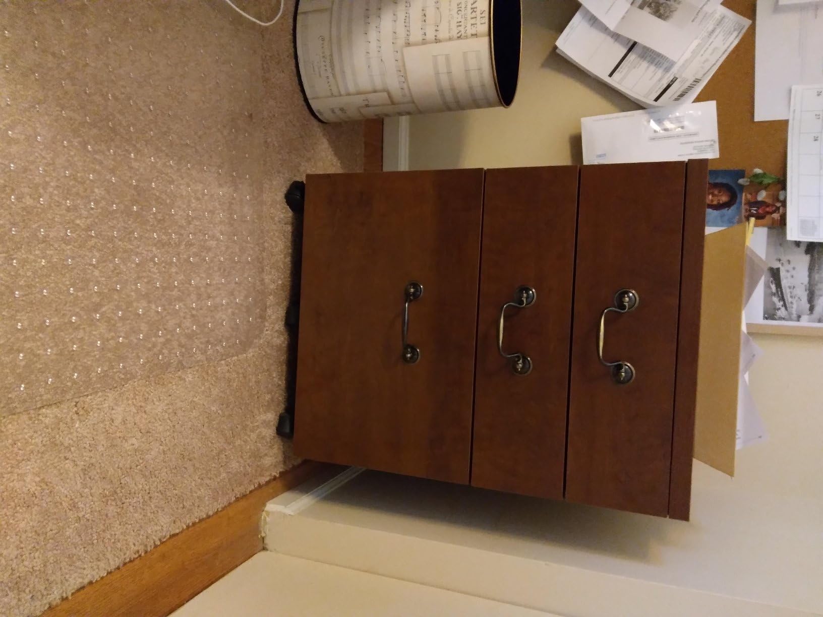 DEVAISE 3 Drawer File Cabinet, Wood Under Desk Filing Cabinet, Walnut customer photo 1
