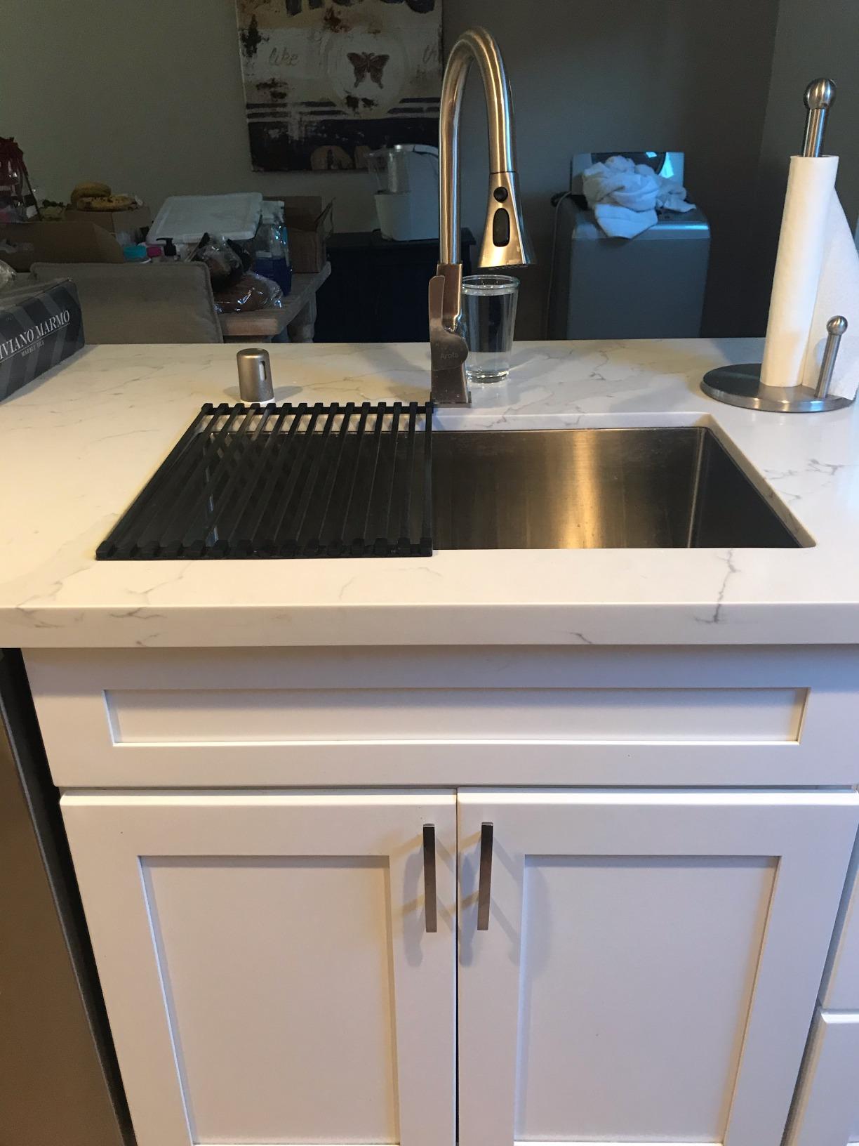 Lordear 33 Undermount Kitchen Sink 33x19x10 Inch Stainless Steel Single Bowl Kitchen Sinks Round Corner 16 Gauge Handmade Under Counter Sinks Basin customer photo 1