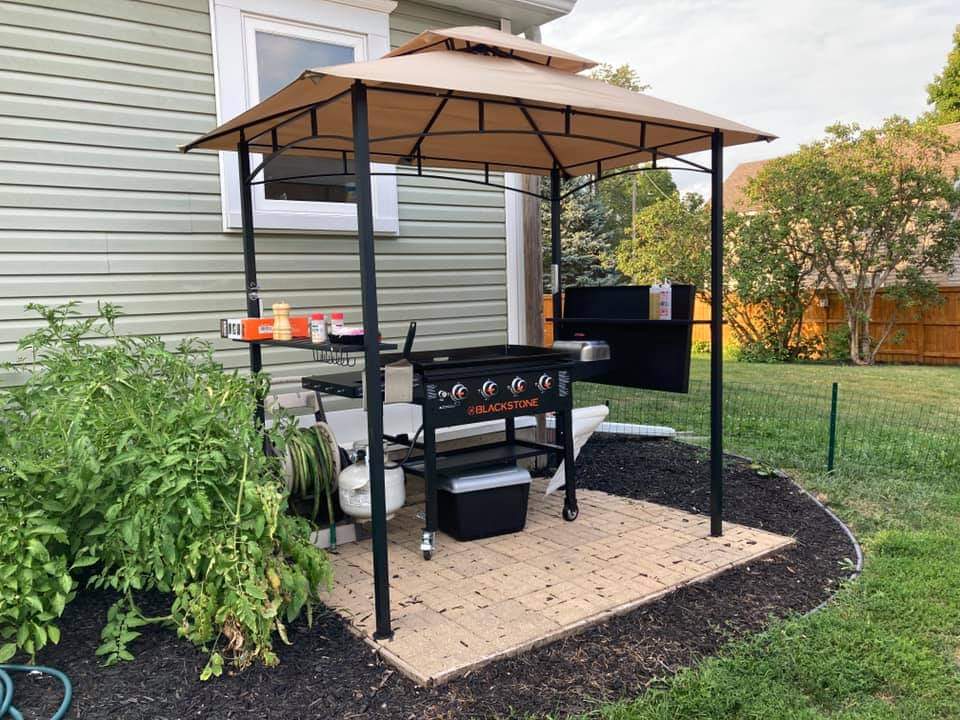 MASTERCANOPY 8 x 5 Grill Gazebo Outdoor BBQ Gazebo Canopy with 2 LED Lights (Dark Gray) customer photo 2