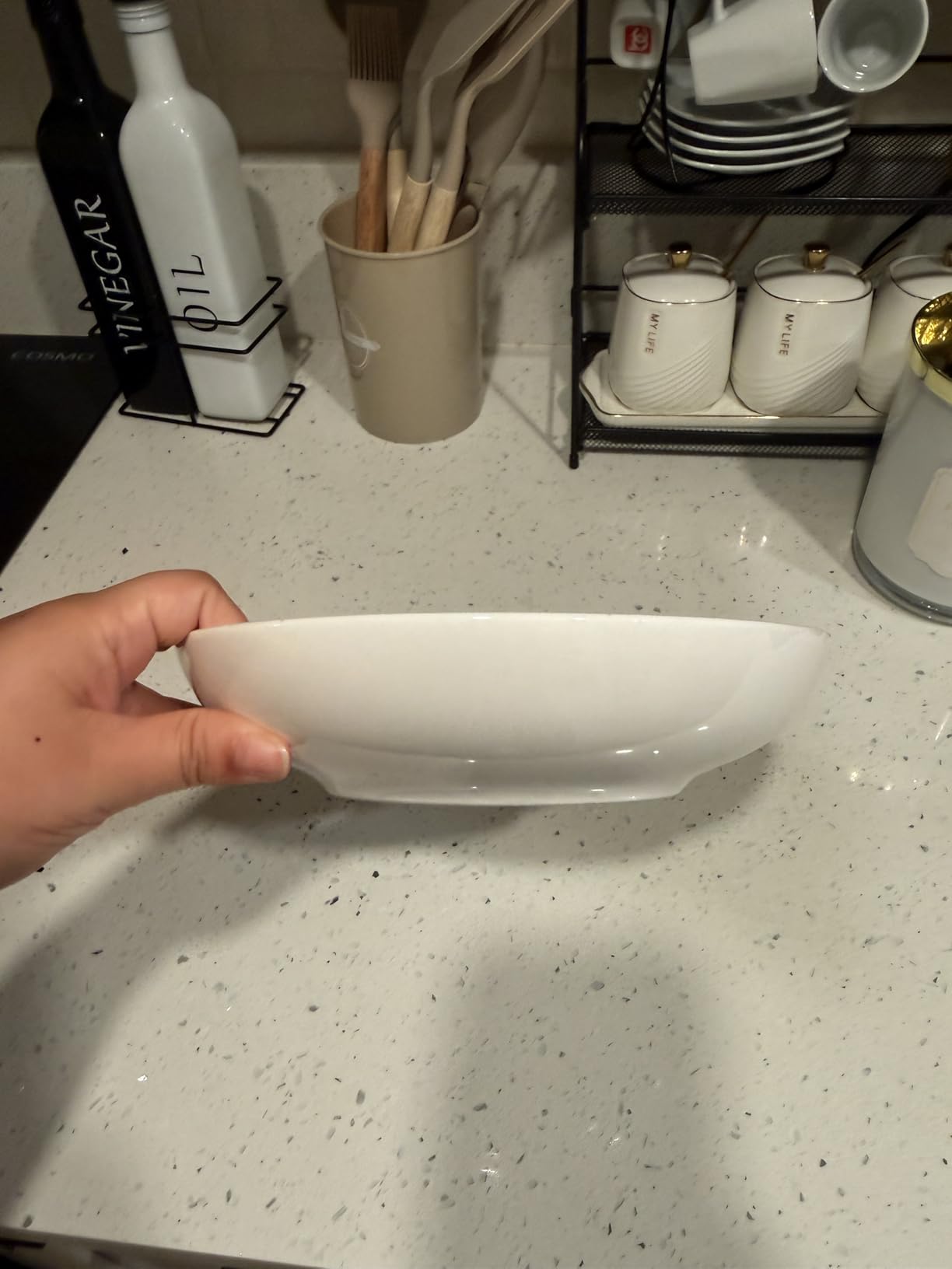 DeeCoo 7 Pack Porcelain Pasta Bowls Ceramic , Large Serving Bowl, Wide and Shallow, Set 8.3 Inch - 30 Ounce - for Pasta, Salad, Cereal, Soup & Microwave & Dishwasher Safe customer photo 2