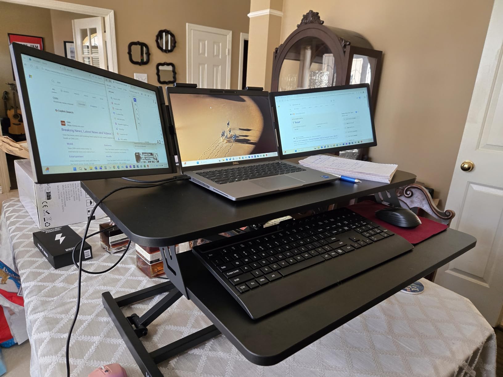 VIVO Black 32 inch Standing Desk Riser, DESK-V000S customer photo 1