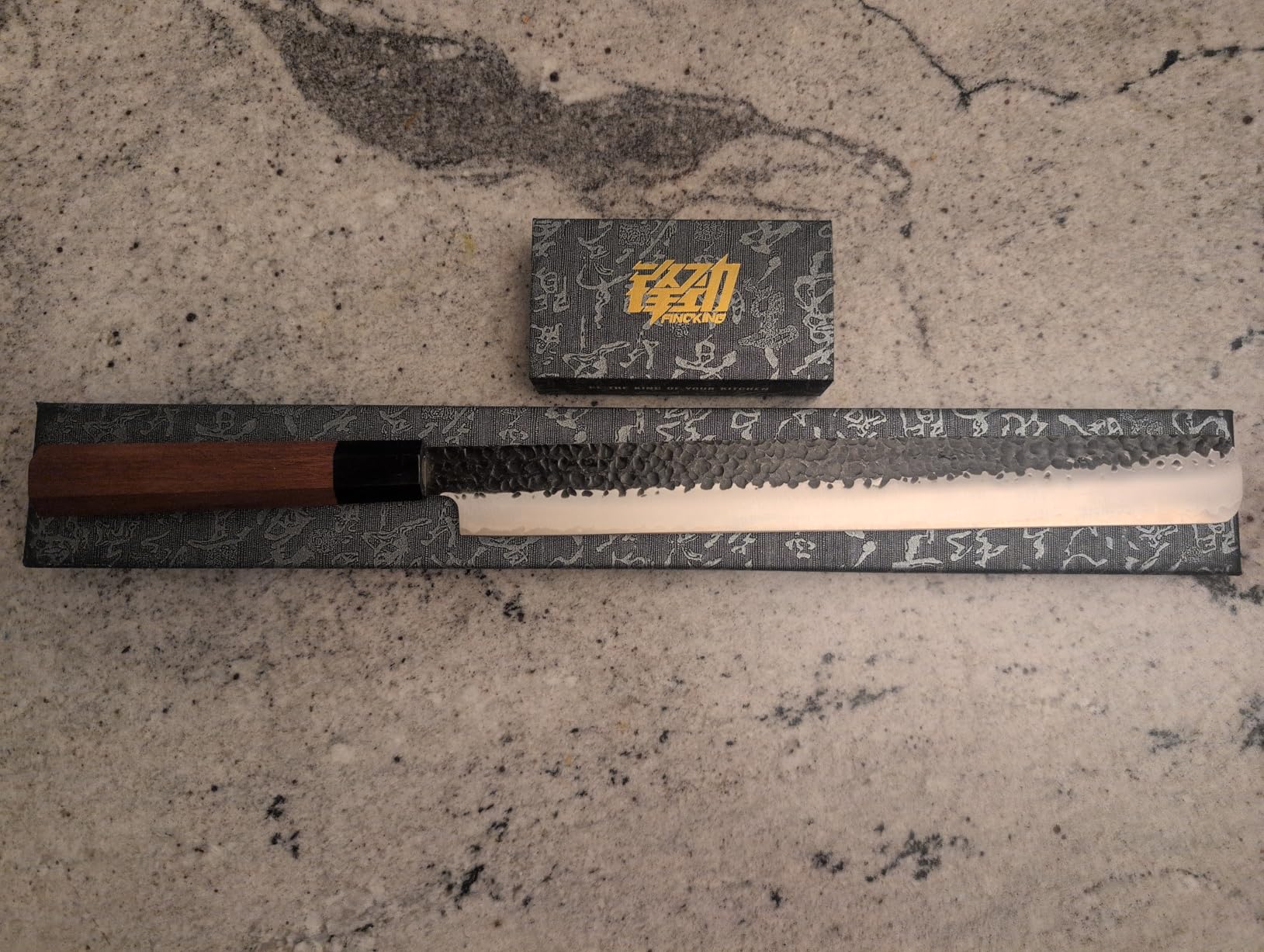 FINDKING Japanese Kiritsuke Knife, 9 Inch Gyuto Chef Knife, Kitchen Knife with High Carbon Steel Blade, Octagonal Handle, for Meat, Fish, Vegetables and Fruits, Dynasty Series customer photo 1