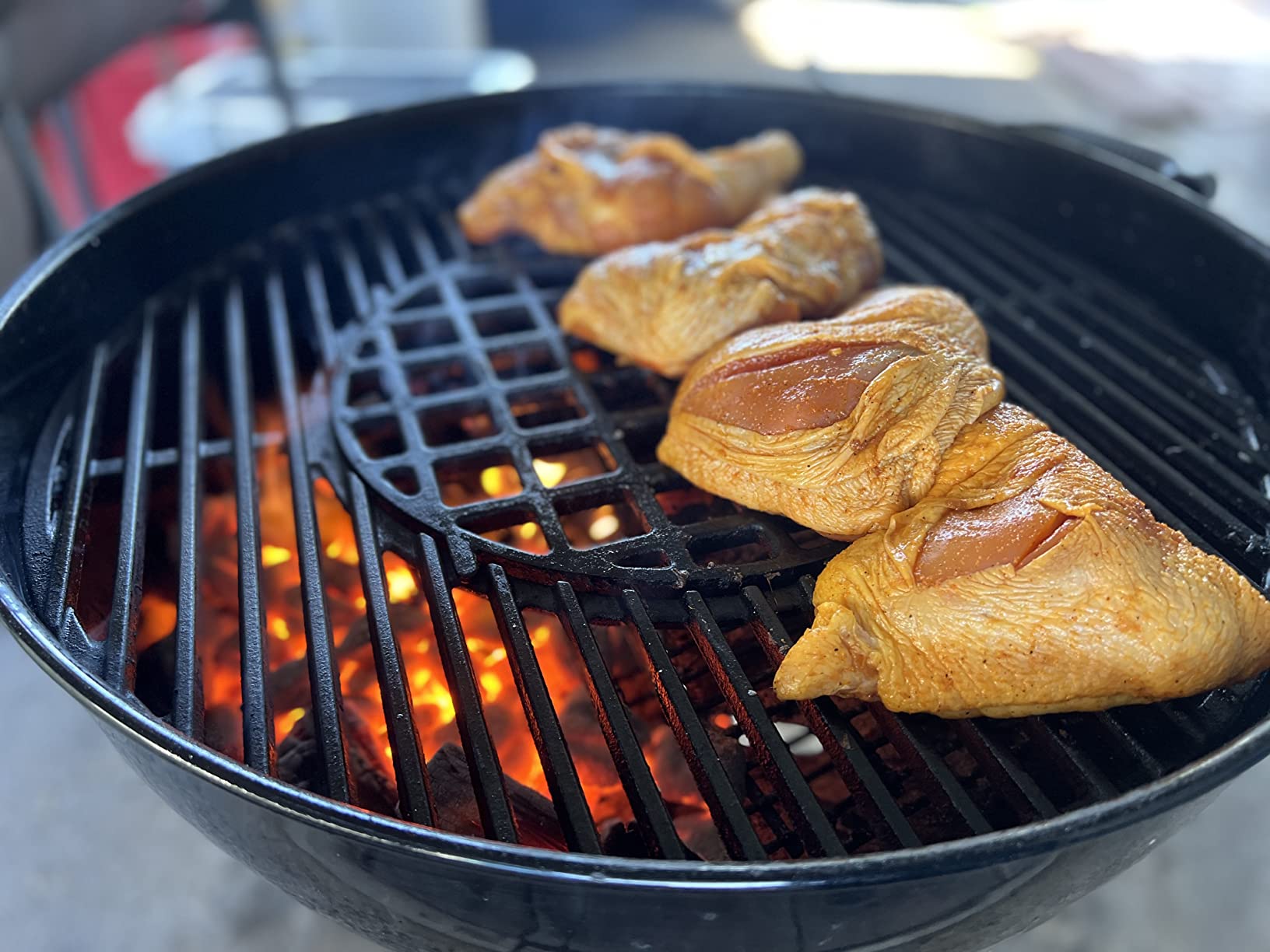 Uniflasy 8835 Cast Iron Grill Grate for Weber 22 and 22.5 in Kettle Grills Gourmet BBQ System customer photo 1