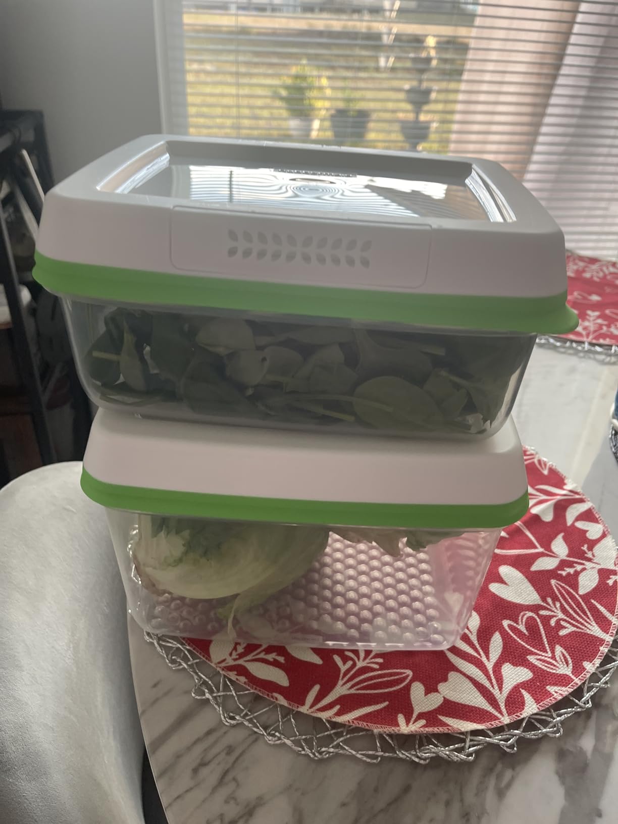 Rubbermaid FreshWorks Produce Saver, Medium and Large Storage Containers, 8-Piece Set, Set of 4, Med & Lg, Clear customer photo 2