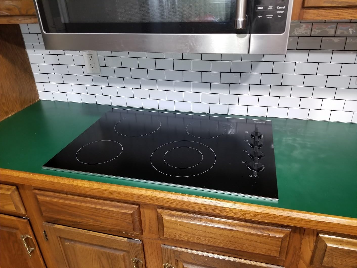 Karinear 4 Burner Electric Cooktop 24 Inch, Built-in Stove Top,Knob Control customer photo 2