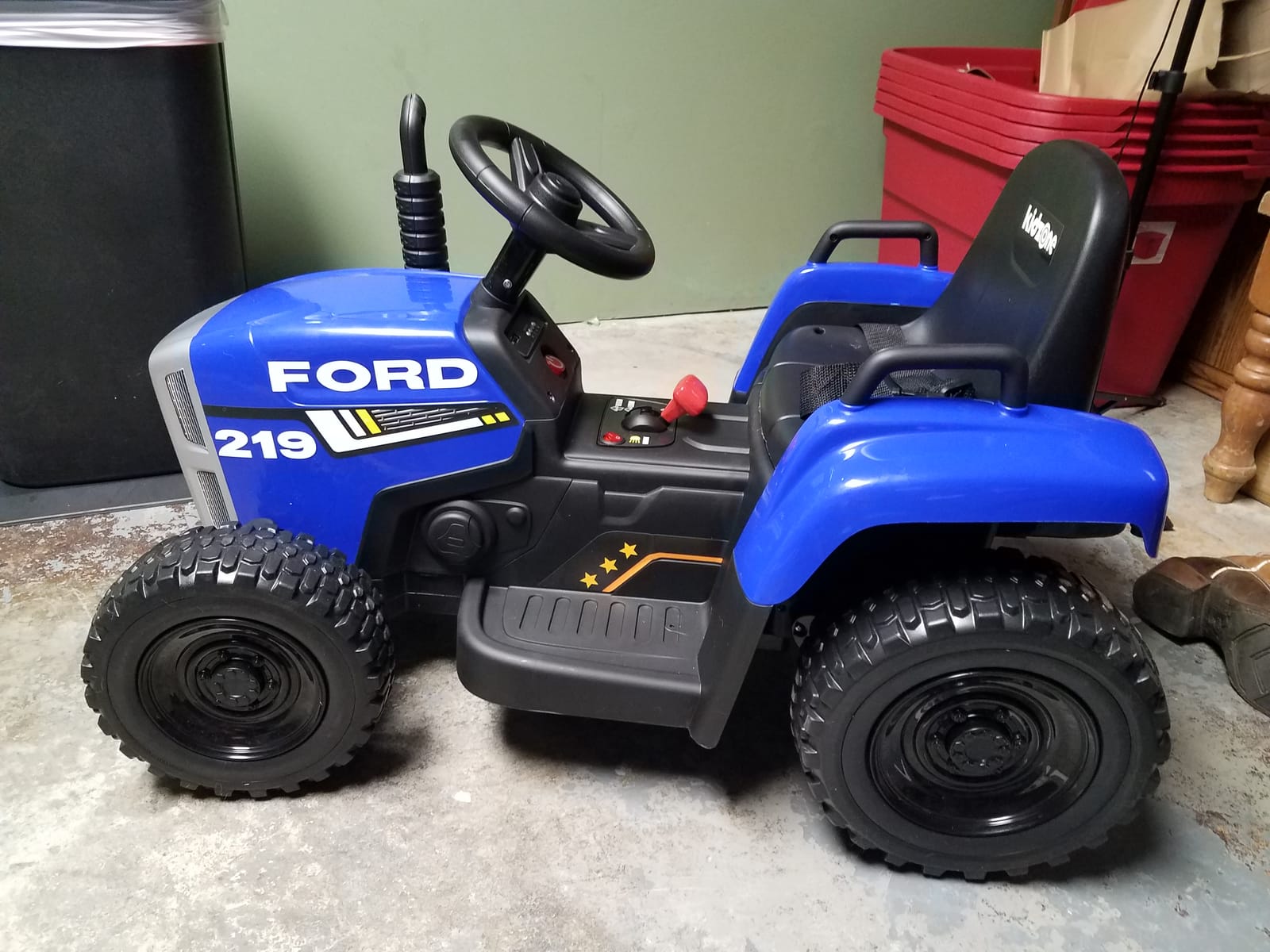 Kidzone 12V 7Ah Premium Electric Tractor Ride On Toy, Blue customer photo 1