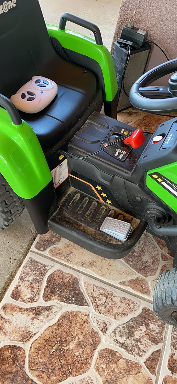 Kidzone 12V 7Ah Premium Electric Tractor Ride On Toy, Blue customer photo 2