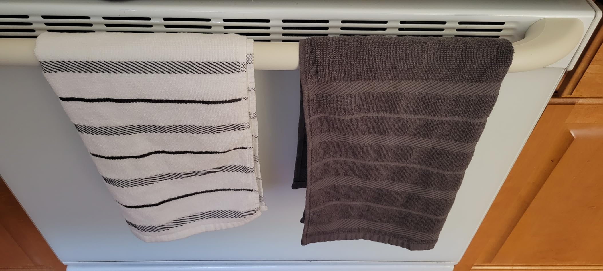 KitchenAid Albany Kitchen Towel 4-Pack Set, Milkshake Tan/White, 16