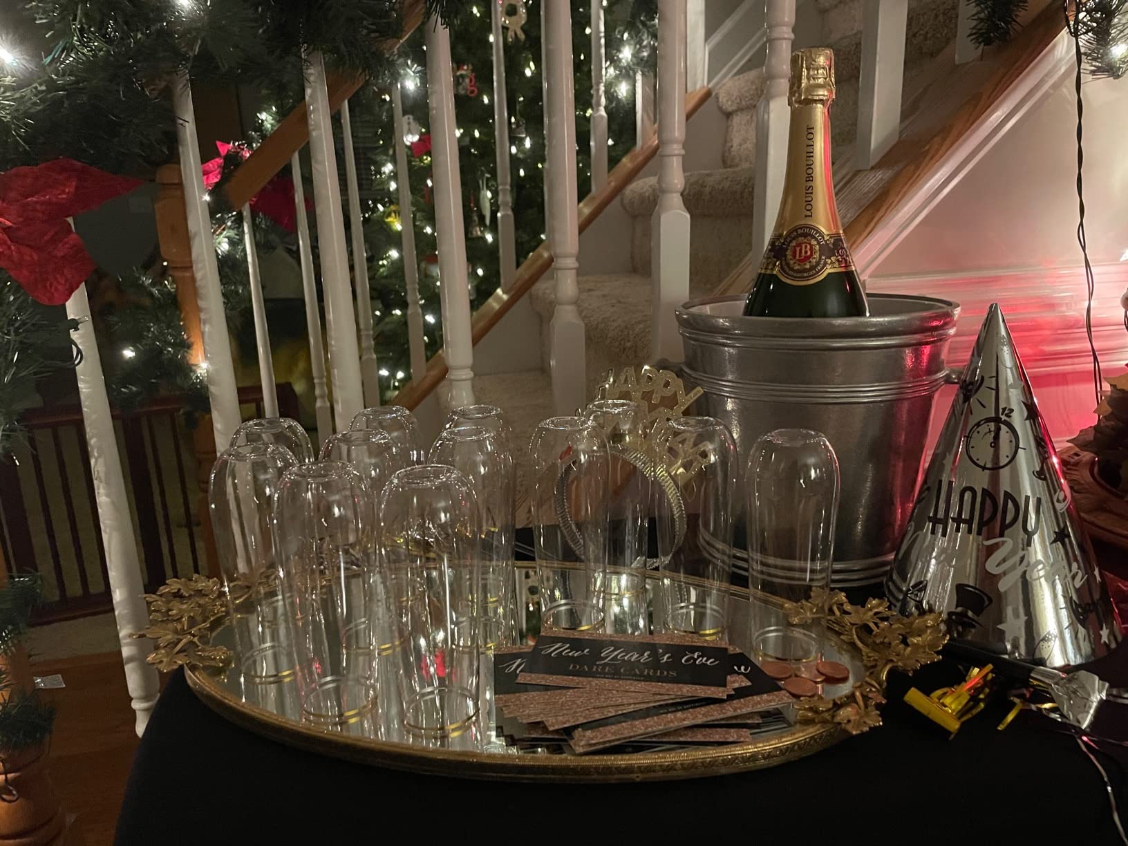 N9R 12PCS Plastic Champagne Flutes, 9 oz Disposable Stemless Mimosa Glasses customer photo 2