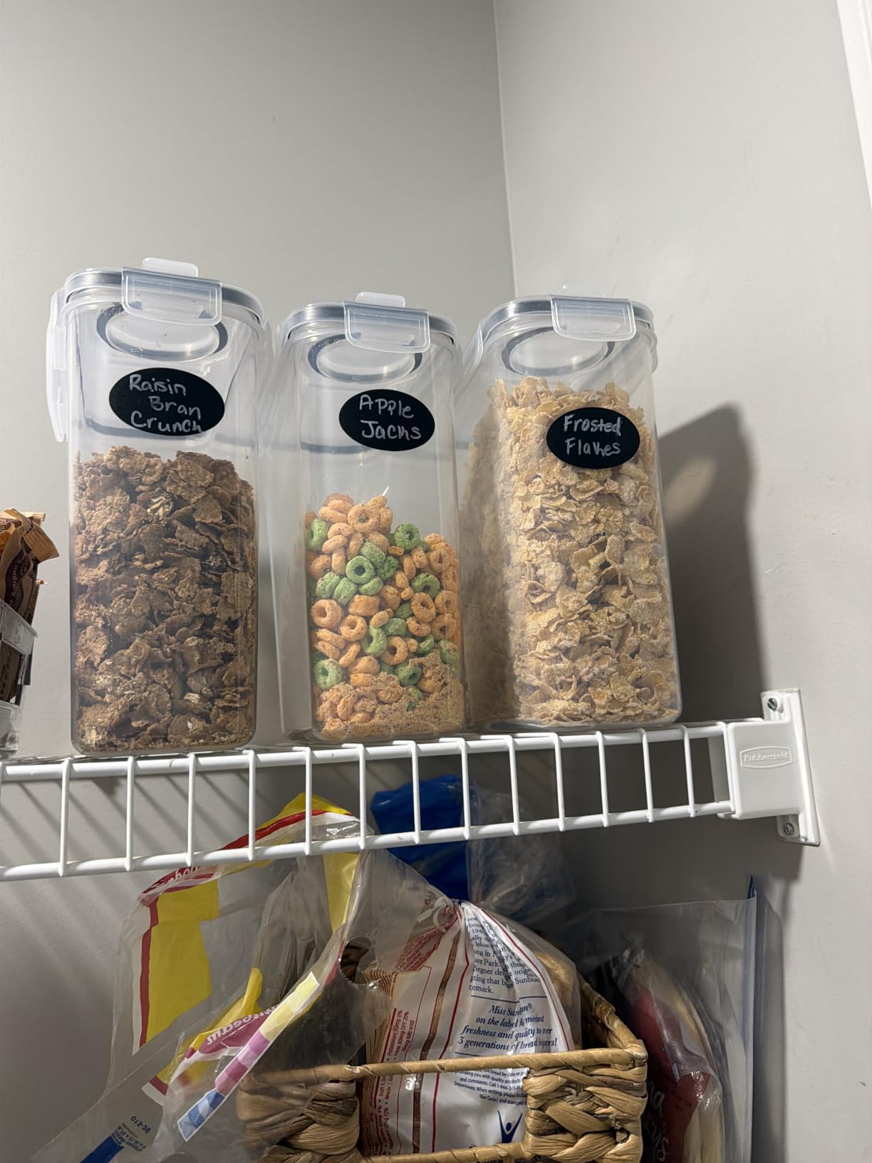 DWËLLZA KITCHEN Cereal Containers Storage 4L Set of 4 Airtight Food Storage Containers with Lids Cereal Dispenser Countertop Pantry Organization Canister for Rice Flour & Sugar 1 Marker 8 Labels customer photo 2