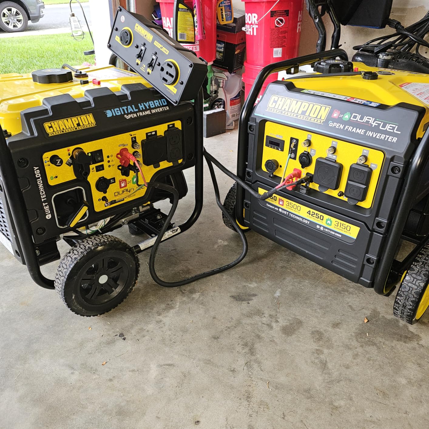 Champion 4250-Watt Dual Fuel Portable Open Frame Inverter Generator, CARB customer photo 2