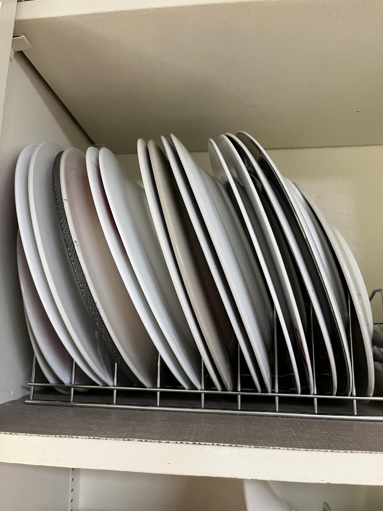 FLSEPAMB Lid Organizer Pot Lid Organizer 10-Tier Pot Lid Rack Holder Suitable for Bakeware Dish Plate, Cutting Boards, Pots & Pans, Serving Trays, Reusable Containers in Cabinet Pantry (1 Pack) customer photo 2
