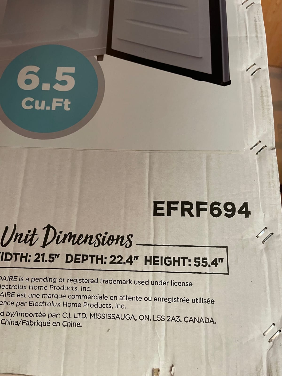 Frigidaire Upright Freezer, 6.5 cu. ft., Deep Freeze, Vinyl Coated Metal with Wire Shelving, Compact for Kitchen, RV, Dorm, Cabin, and Trailer, Platinum Design Series, Silver - 21D x 23W x 56H customer photo 1