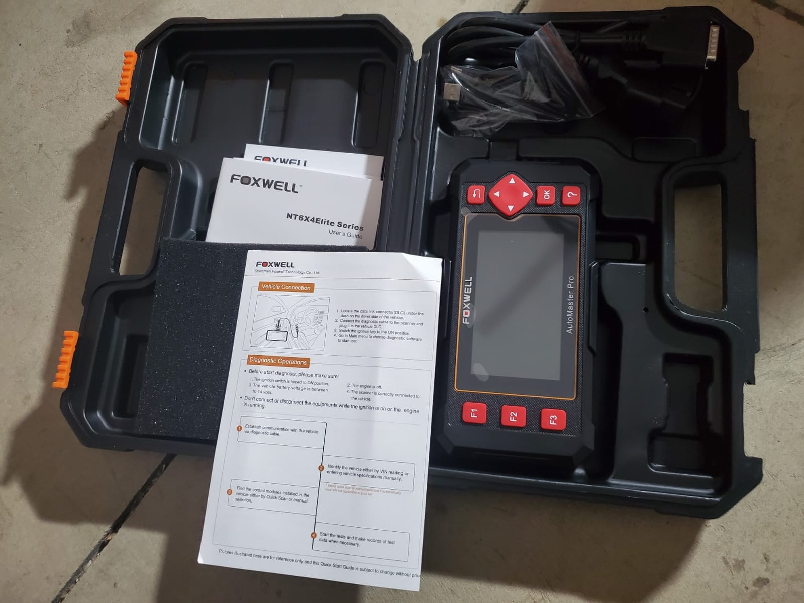 FOXWELL Car Scanner NT604 Elite OBD2 Scanner ABS SRS Transmission customer photo 2